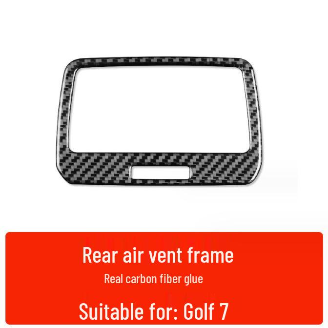 Compatible Carbon Fiber Interior Accessories for VW Golf 7: Console, Gear Shift, Cup Holder, A/C, Navigation Decor.