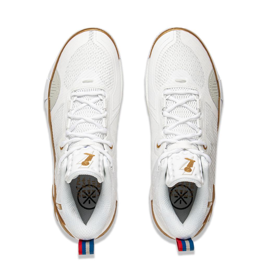 Li Ning Wade Series Comfortable Versatile Non-Slip Wear-Resistant Low-Top Basketball Shoes Men sneaker White ABPV021-1