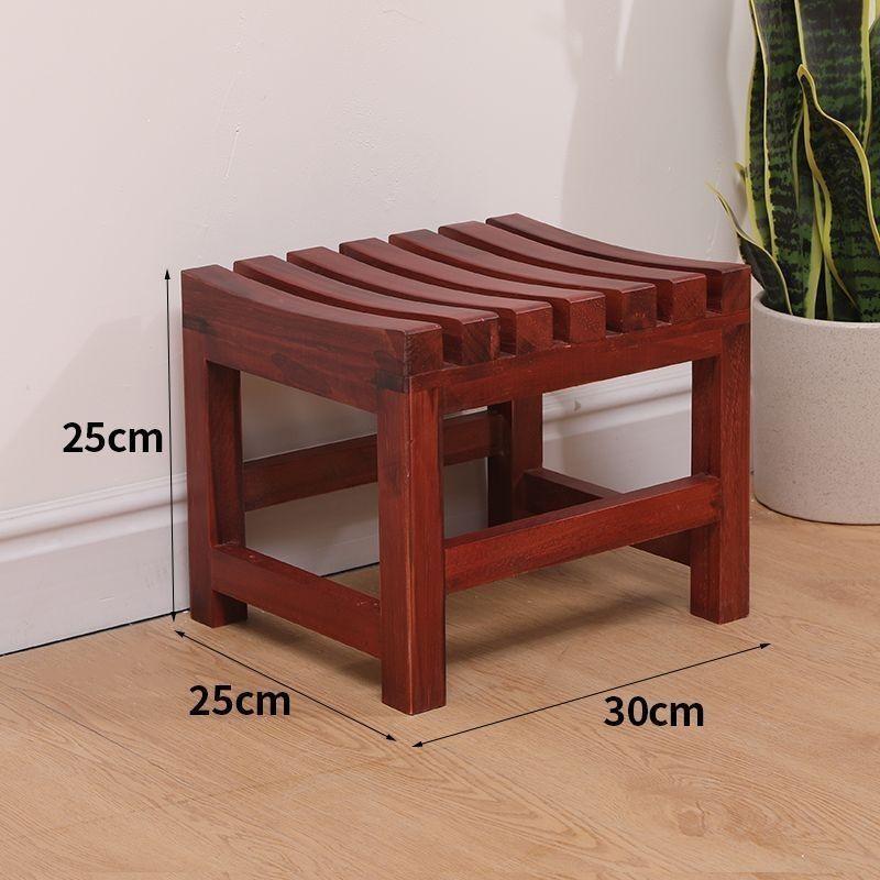 Non-slip Solid Wood Shower Stool for Elderly - Waterproof, Anti-corrosion Bathroom Stool for Foot Washing