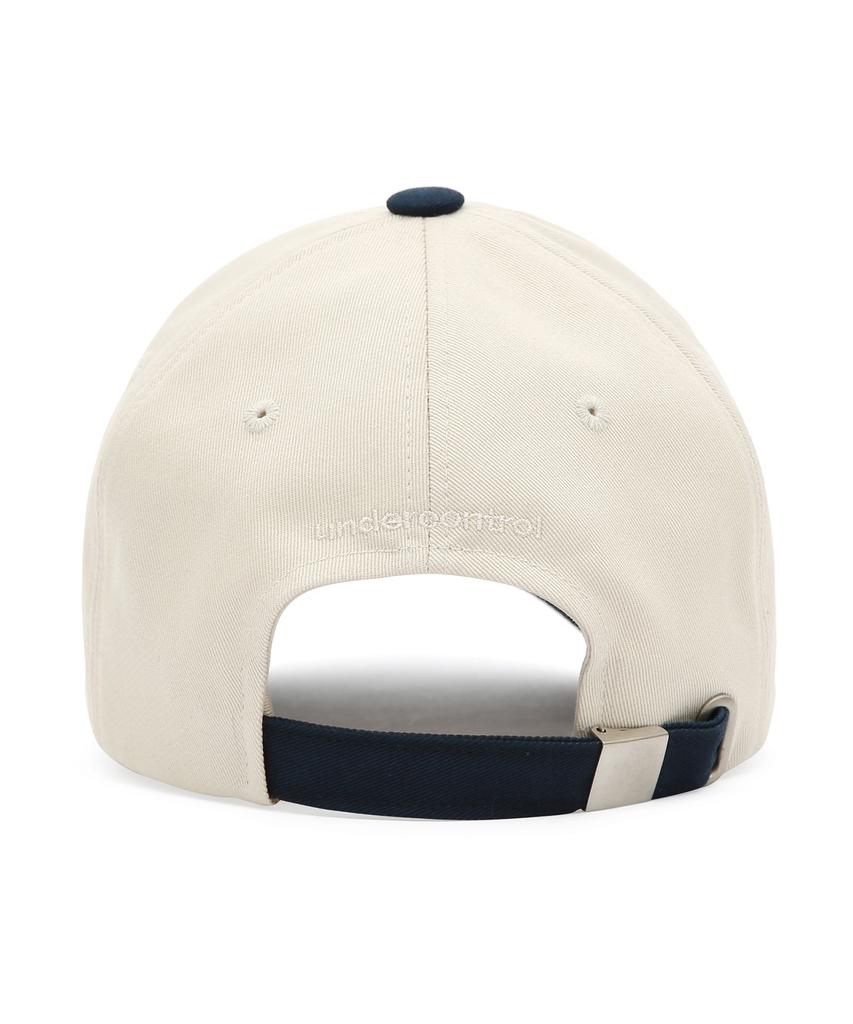 Eondeokeonteulol All-Season Cotton Color Block Logo Soft Top Ball Cap Unisex Baseball Cap College Crew / Authentic B B / Navy