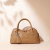 2025 Single Shoulder Bowling Leather Women's Bag New Hand-woven Armpit Bag Commuter Large Capacity Messenger Bag
