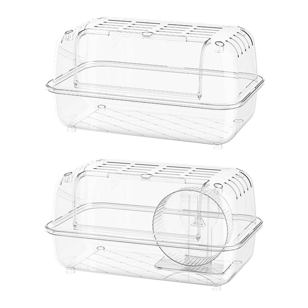 Portable Hamster Cage Big Size PP PET Material Animal Carrier with Ventilation for Rabbit and Rodent Indoor Use