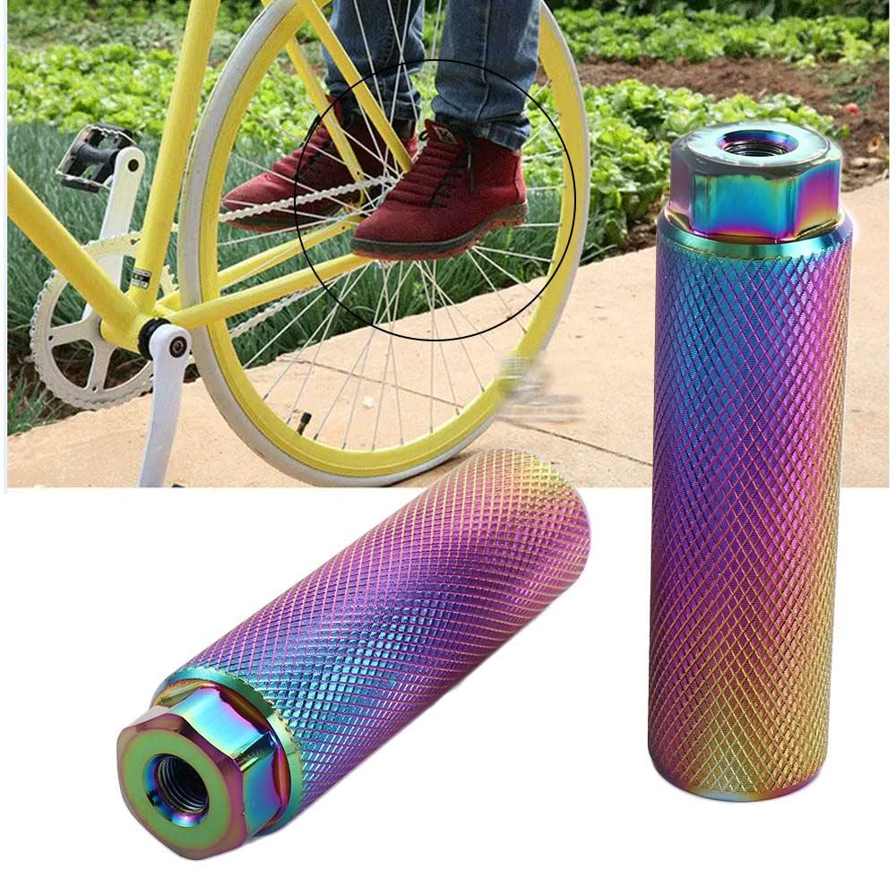 Bike 3/8'' Axle Anti-Skid BMX Pegs Bicycle Pedals Bike Pegs Cycling Stunt Pegs Bike Footrest Lever