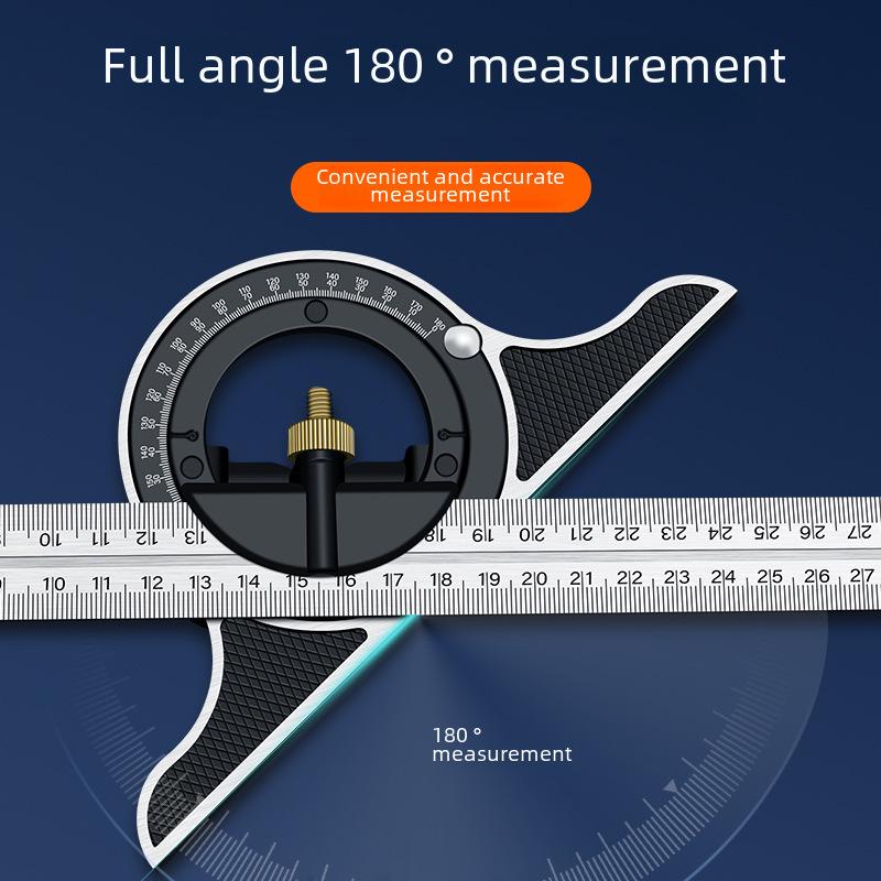 Stainless Steel Adjustable 90°/45° Angle Ruler for Woodworking