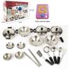 Stainless Steel Mini Kitchen Cutlery Toy Set for Children’s Pretend Play