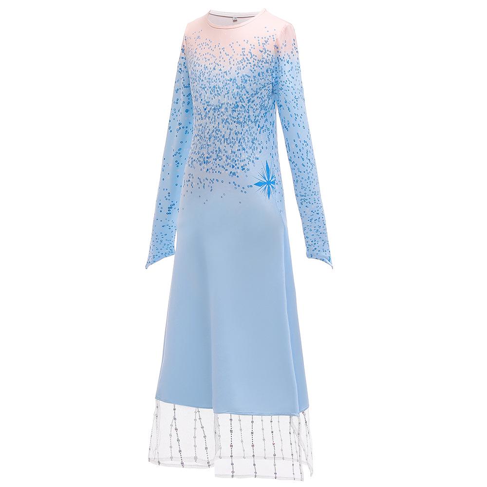 2026 Girls' Frozen 2 Elsa Princess Dress Performance Costume