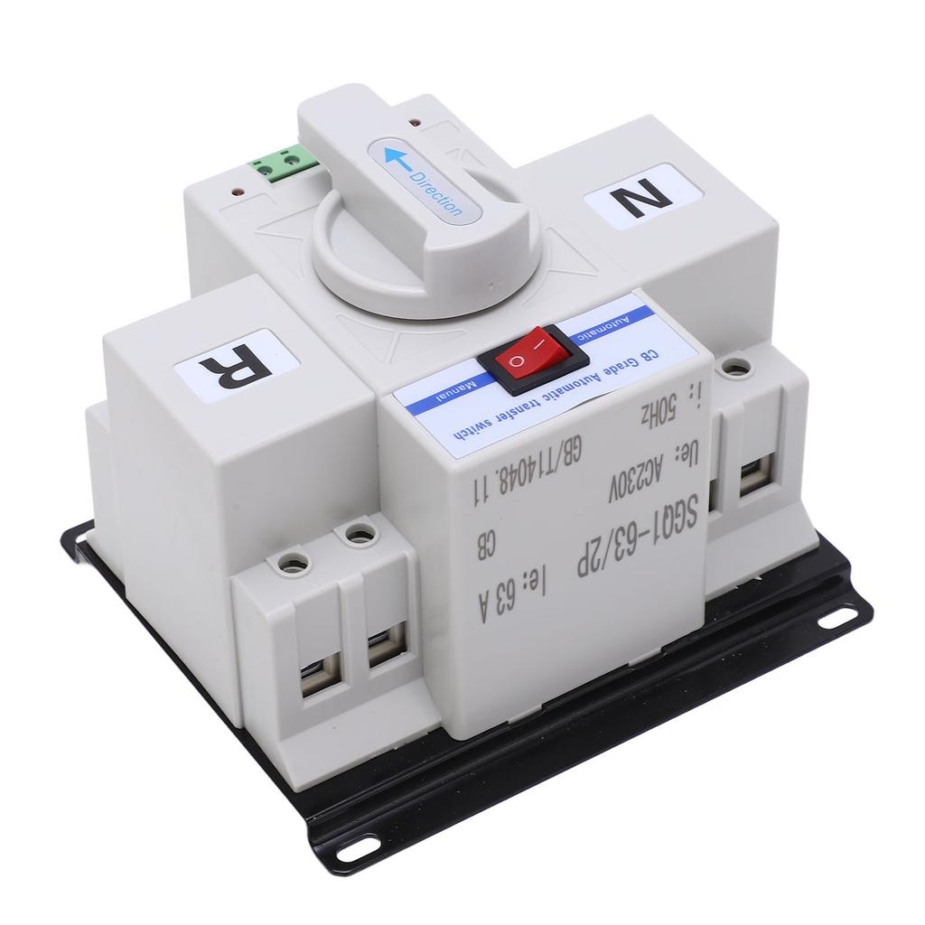 Dual Power Automatic Transfer Switch 2P Automatic Transfer Switch for Home Industry 230V 63A