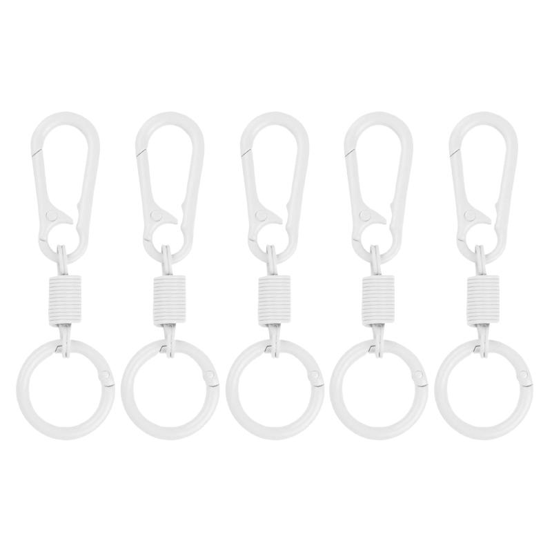 5Pcs Lobsters Clasp Hook Key Rings Buckle Light Weight Zincs Alloys Carabiner Keychains for Hiking Travel Daily Carry