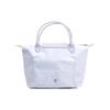 LONGCHAMP Le Pliage Green Cow Leather Trim Dumpling Bag Handbag Small Women's Light Blue (Unisex) Handbags 1621919P79