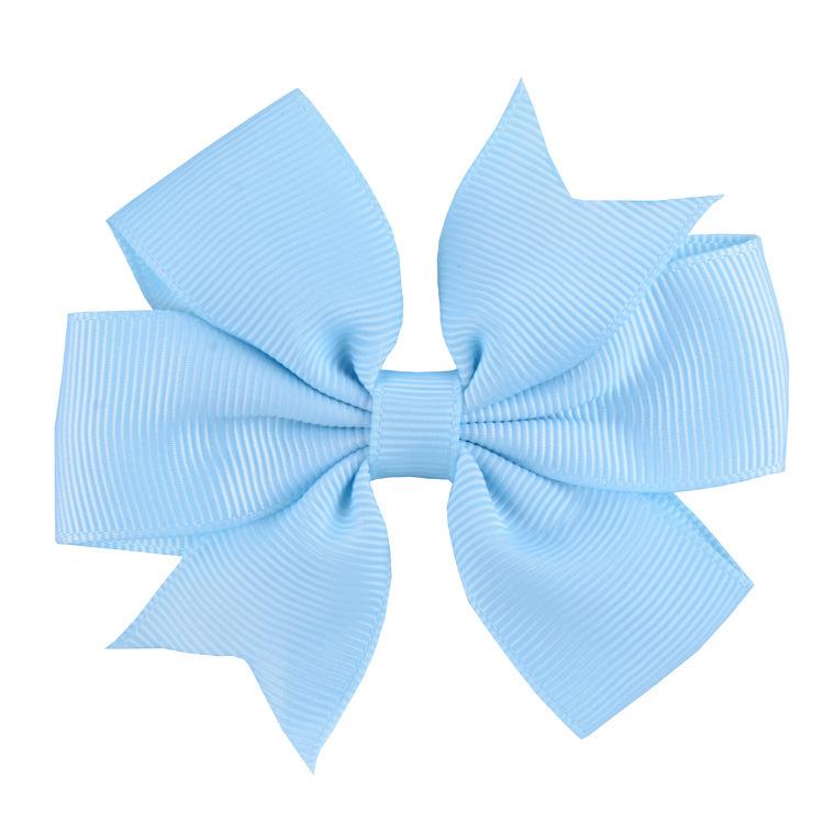 8x8cm 1PC Solid Color Grosgrain Ribbon Bows Clips Hairpin Girl's Hair Bowties Boutique Hair Clip Headwear Kids Hair Accessories
