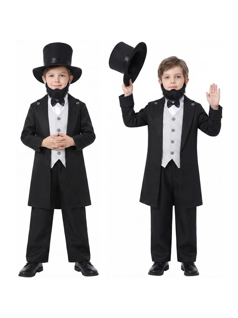 Kinder-Retro-Kostümset im Lincoln-Design für Bühnenauftritte und Festivals