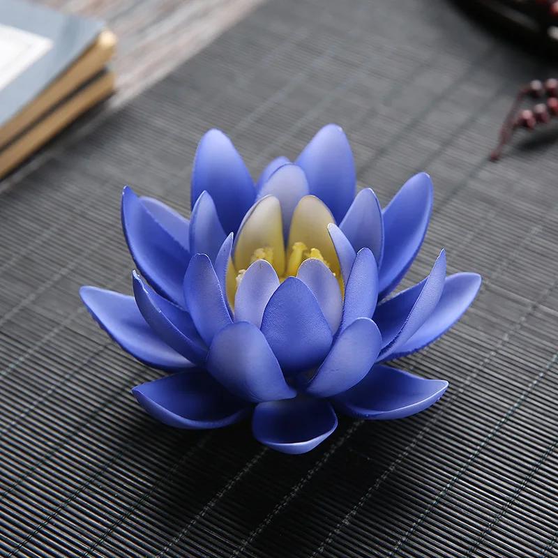 Y Ceramic Handicraft Stick Incense Burners Simulation Lotus Incense Holder Ornaments Zen Aromatherapy Tea Office Spiritual Decor