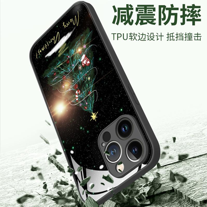 Applicable to Apple 16 mobile phone case creative iPhone15promax tempered glass 14pro all-inclusive 13/12/11