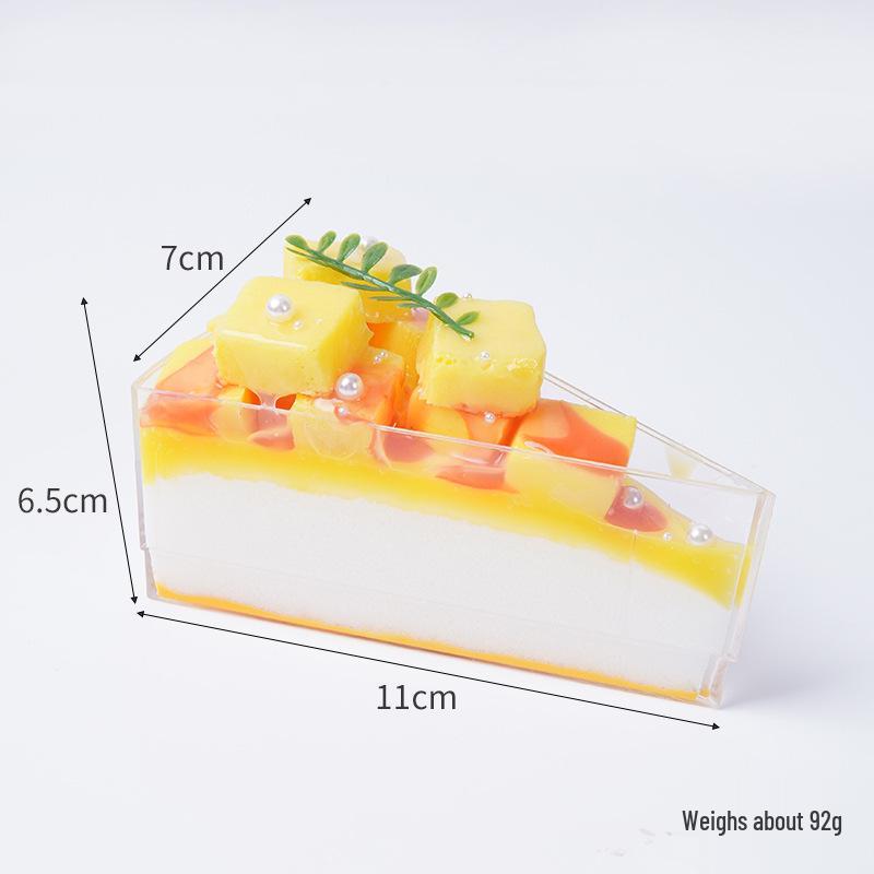 

PU Faux Fruit Dessert Magnet - Cream Triangle Cake Home Decor Model Only