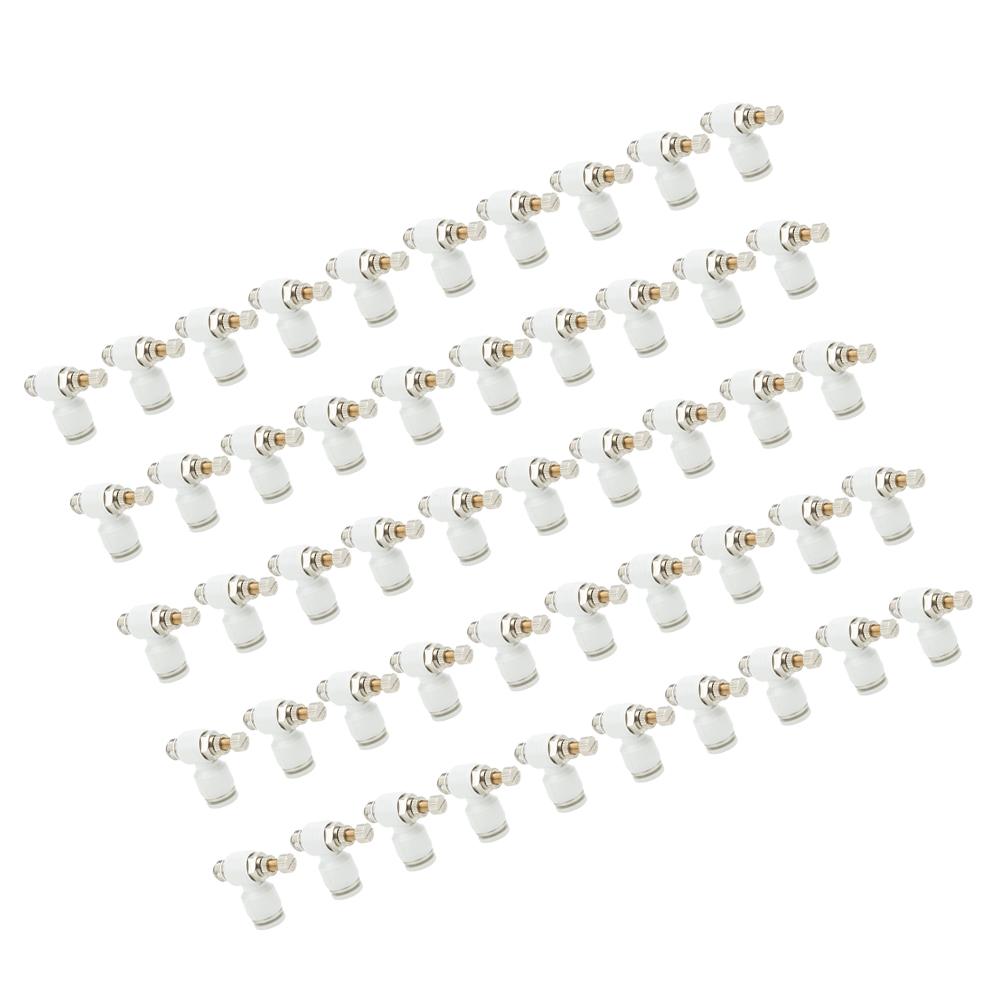 50Pcs Air Flow Control Valve Pneumatic White Adjustment Durable Quick Connector SL8‑01