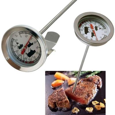 Stainless Steel Pocket Probe Thermometer Gauge For BBQ Meat Food Kitchen Cooking