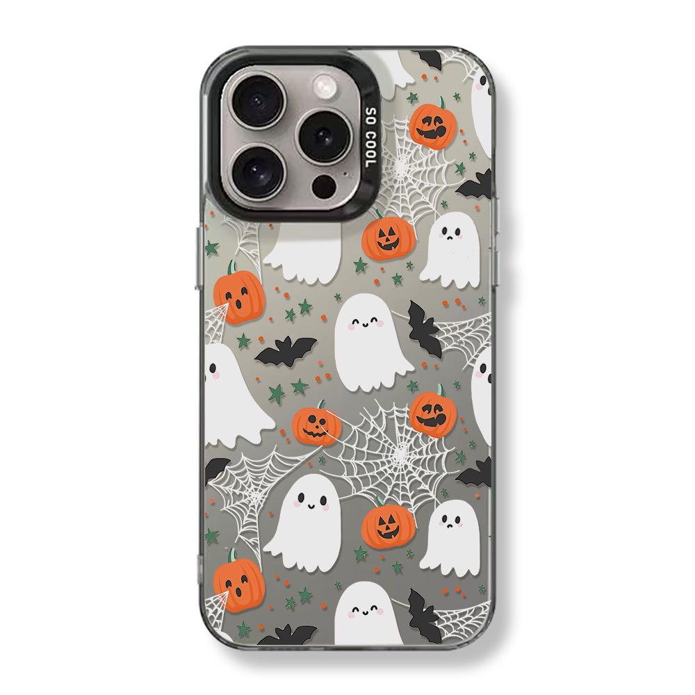 Halloween Ghost Drop-Proof Case for iPhone 17 Pro Max, Apple 15/16, 14 Pro Large Hole