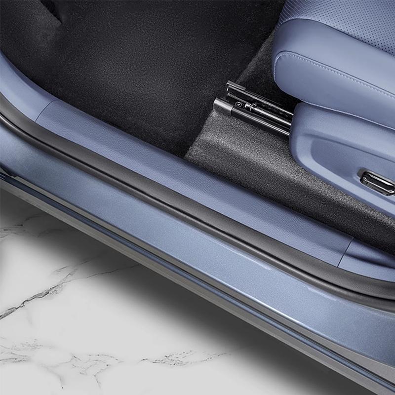For Geely Galaxy E5 2024 2025 Car Door Threshold Strip Ide Outside Leather Decorative Protective Sticker Accessories