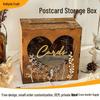 Creative Wooden Postcard Box: Wedding Banquet Guest Book/Card Storage & Assembly Box