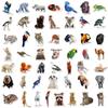 50 Animal Monkey Parrot Elephant Lion Stickers, Children'S Room Home Wall Decoration Graffiti Animal Stickers
