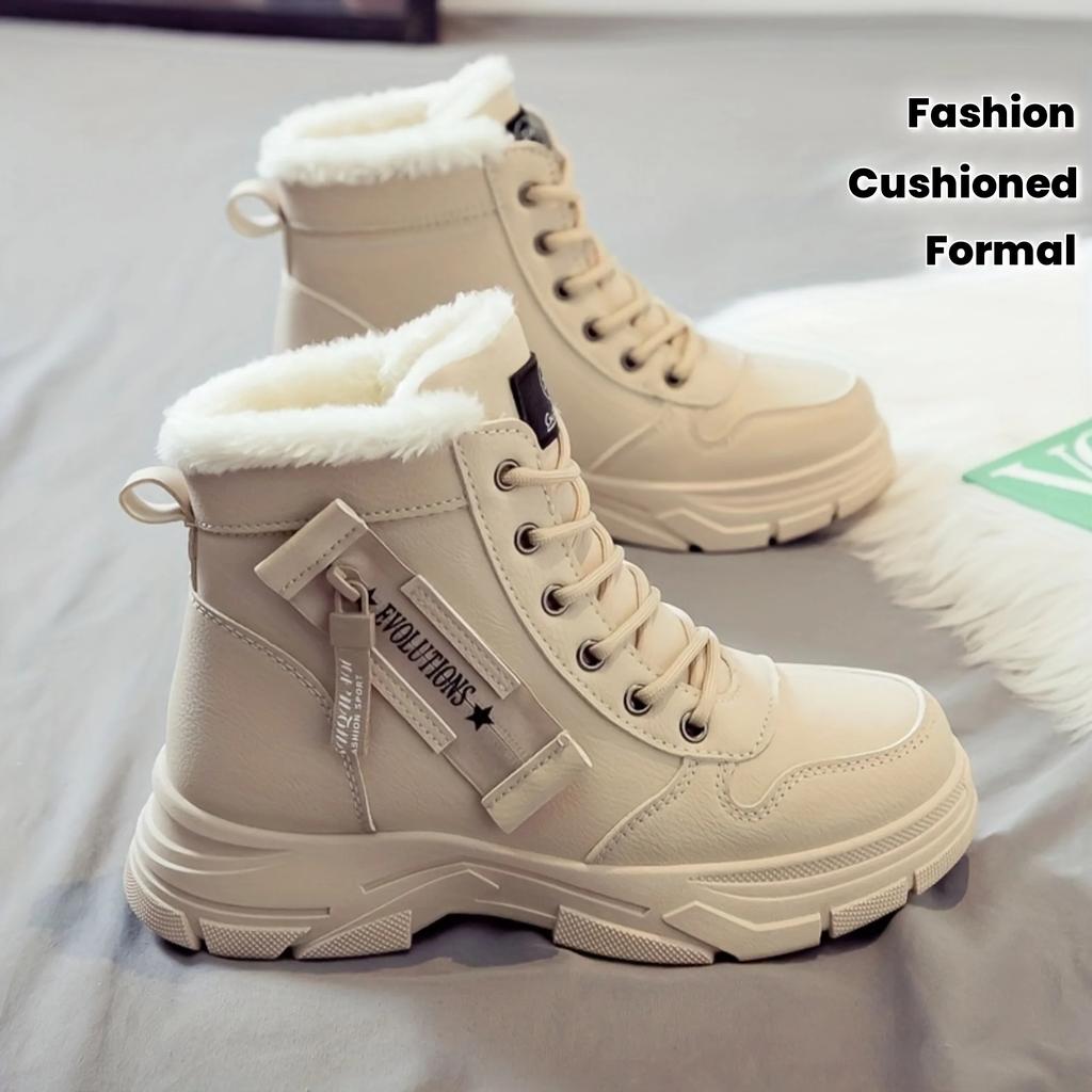Women'S Ankle Boot Short Boot Winter Boot With Thick Lining And Insulation Stylish And Versatile Thick-Soled Winter Boot