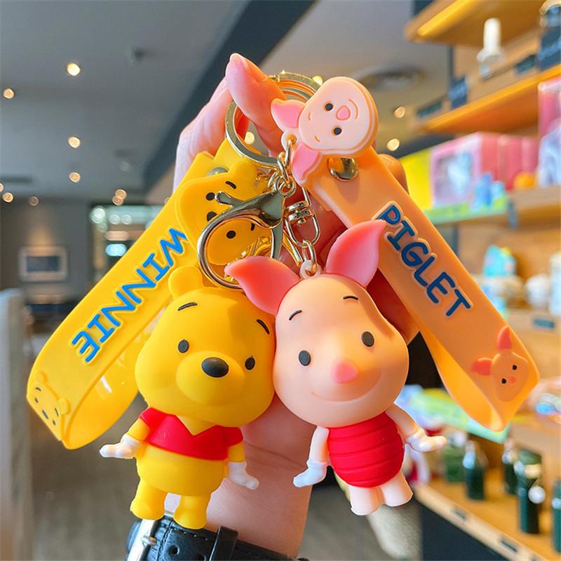 2 Portachiavi Peluche Criceto Carini - Grigio E Rosa Chiaro, Ciondoli Per Borse E Accessori - 2