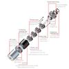 36mm DC Planetary Gear Motor 12v 24v Shaft Diameter 6mm/8mm 36GP-3530 Adjustable Speed Can CW CCW Electric Motor