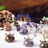 Car Dashboard Tree Of Life Prosperity Crystal Decor With Natural Gemstone For Office And Home