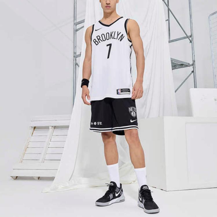 Nike T-Shirt Letter Logo Print Sports Quick-Dry Breathable Basketball Jersey Brooklyn Nets Durant 7 Kids Tops 3Z2B7BZ1P-NYNKD
