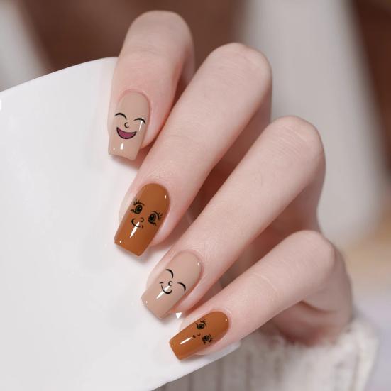 Gülümseyen Yüz Tırnak Sanatı Çıkartmaları Kendin Yap Çıkartma Manikür İpuçları Karikatür Sevimli Tırnak Sanatı Çıkartmaları Tırnak Salonları Ev Kullanımı İçin