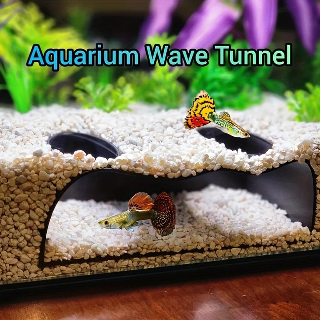 Aquarium Tunnel with 2 Entrances Fish Tunnel Shrimp Cave for Aquarium Fish Tank Decorations Hideout