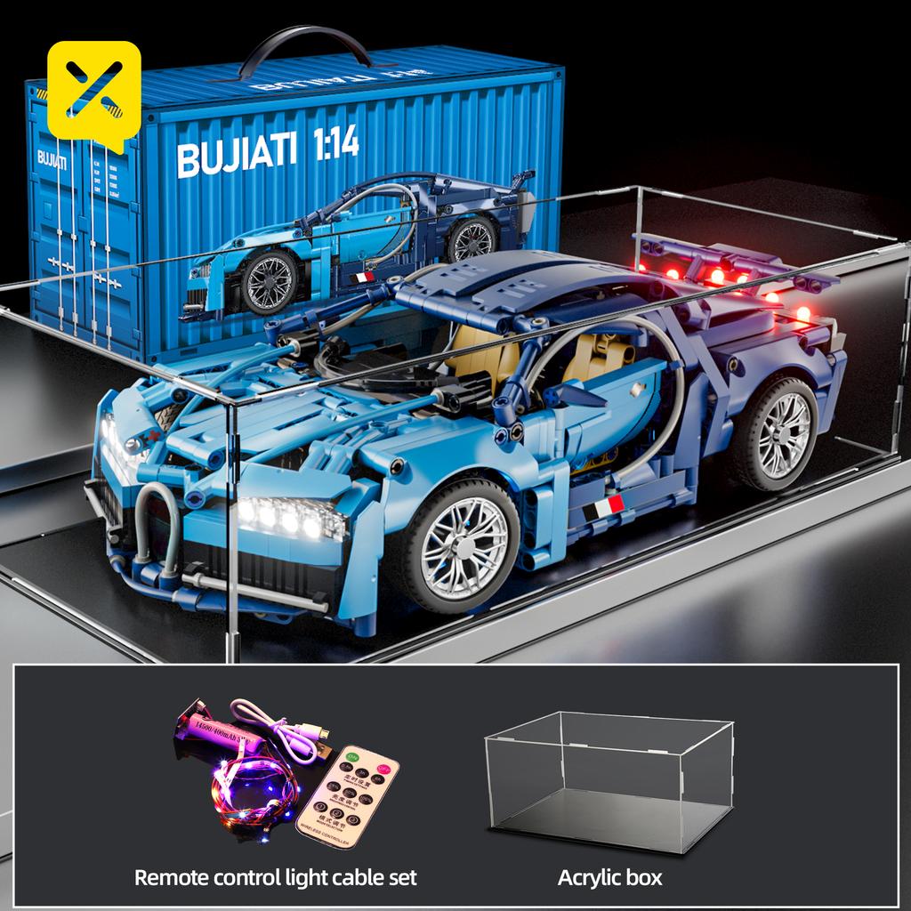 ToylinX 1:14 Supercar Baustein Spielzeug Optionale Power Group 14+ Technologie Design Weihnachtsgeschenk für Erwachsene und Kinder Mit Box