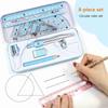 Blue/Pink Compass Ruler Set 160 * 65mm Tool Set Durable Geometry Drawing Kit  Math Learning