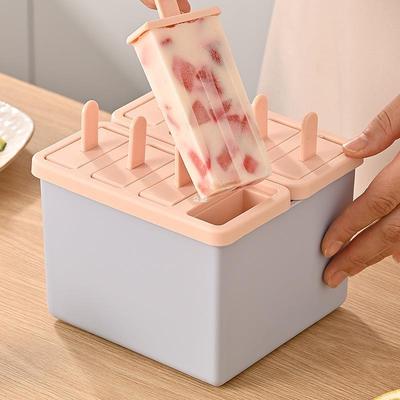 1 pz. Stampo per ghiaccioli/sorbetto per uso domestico di grado alimentare per fare ghiaccioli, scatola per il ghiaccio congelato, strumenti abrasivi con coperchio, artefatto per gelato fatto in casa