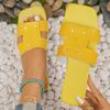 Fashion cross-riveted slippers women's summer wear non-slip soft-soled beach shoes casual open-toe sandals