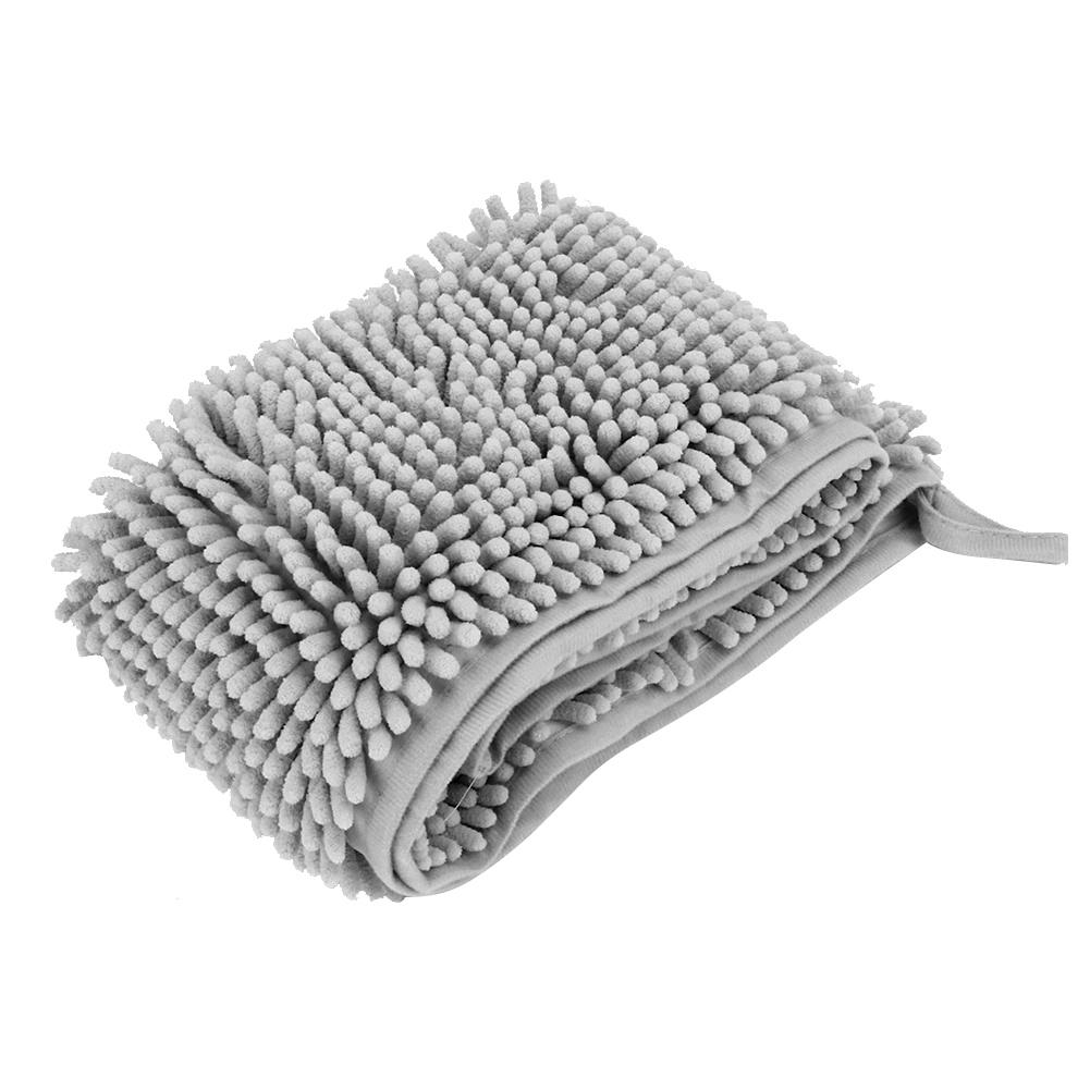 Fiber Pet Shower Strong Water Absorption Drying Hood Bath Towel Grooming Accessory for CatsL Gray