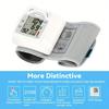 Monitor de Presión Arterial de Muñeca Automático con Pantalla LCD Grande - Brazalete Ajustable, Detección de Frecuencia de Pulso, Alerta de Latido Irregular