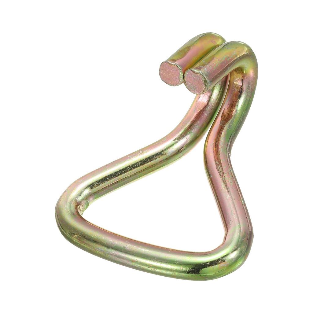 Uxcell Ratsche Doppelte J-Haken für 2-Zoll-Spanngurte und Gurtband, für Autos, Lkw und Anhänger, 6er-Pack, 3000 kg Tragfähigkeit, Zinkfarbe