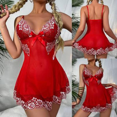 Women' Fashion Suspenders Strap Sexy Lace Nightdress Underwear