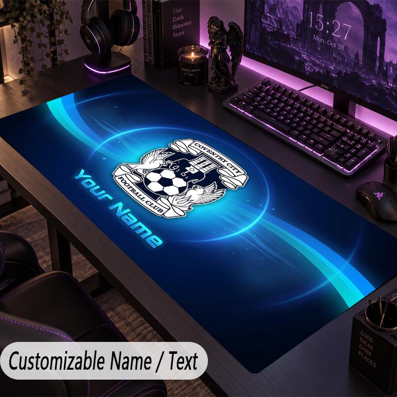 Large Mouse PadCoventry City Custom Name Text Personalized Desk Mat Non Slip Gaming Pad