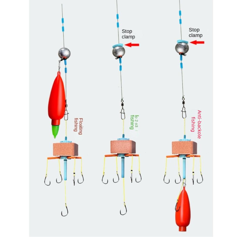 Fünf Haken Vorfach Futterkorb Blei Kohlenstoffstahl Angeln Feder Köderkorb Angeln Köderkorb Outdoor