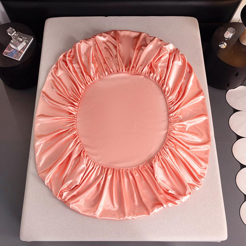 1 Stück Mode Rayon Satin Spannbettlaken Gummibänder für Bettlaken 160*200 Einzel Queen King Bett Spannbettlaken Ohne Kissenbezug