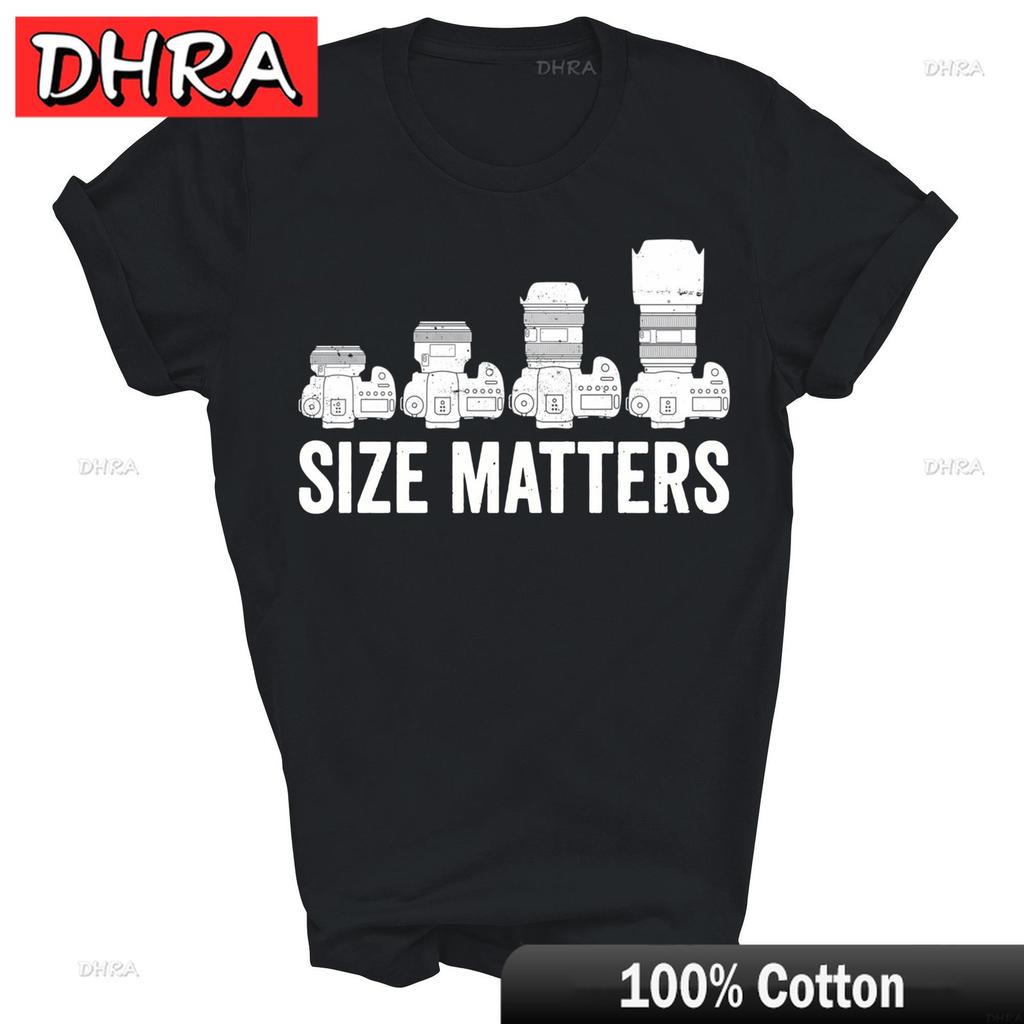 Photography Camera Lens Size Matters Photographer Unisex Shirt Comfort for Unisex Crew Neck Tee Shirt Stylish Casual Top Minimalist