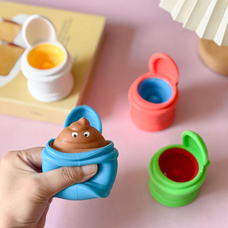 2 Stück Streich Toiletten Quetschspielzeug Anti-Stress Spielzeug Squishy Lustige Stressbewältigung Spielen Streiche Für Kinder Erwachsene Geschenk Requisite