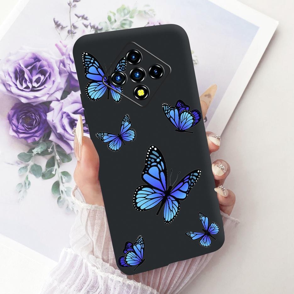For Infinix Zero 8 Case X687 Stylish Flowers Butterfly Painted Cover Soft Slim Phone Case For Infinix Zero 8i Zero8 i X687B Bags