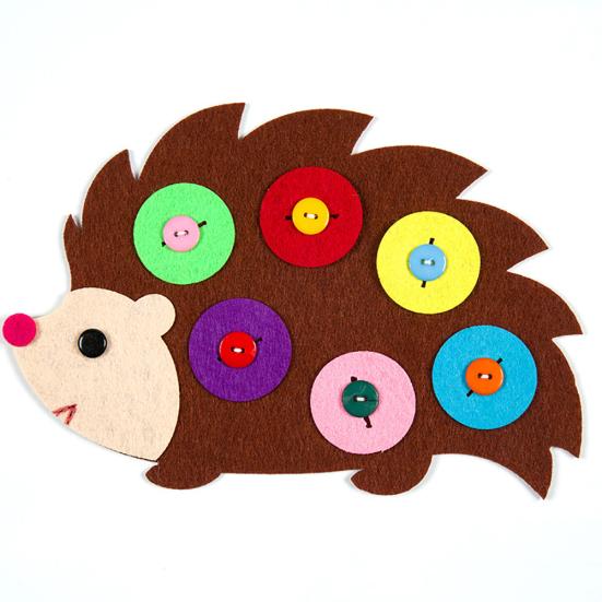 Cute Animal Flower Zipper Button DIY Non-Woven Boards Children Teaching Toy