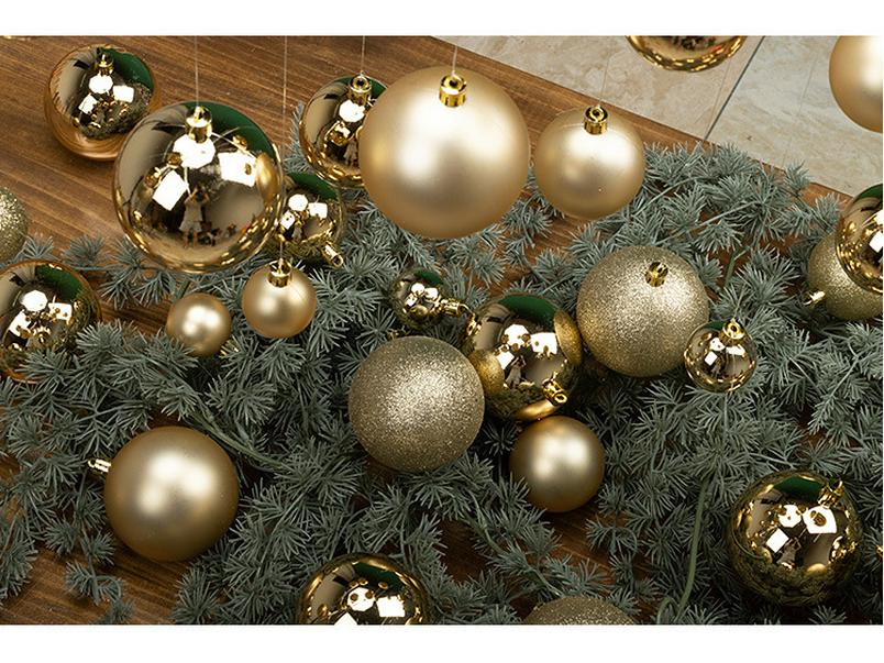 Festive 6CM Gold & 8CM Silver Christmas Balls - Shiny & Matte Hanging Tree Ornaments