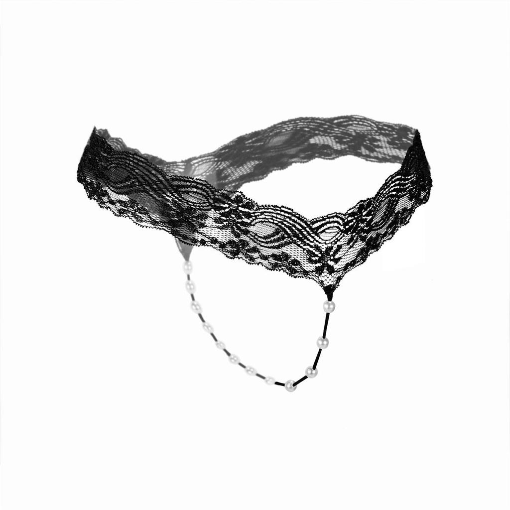 Sexy Pearl Massage G-Strings Women Thong Thin Strap Panties T Pants Low Waist Beaded Briefs