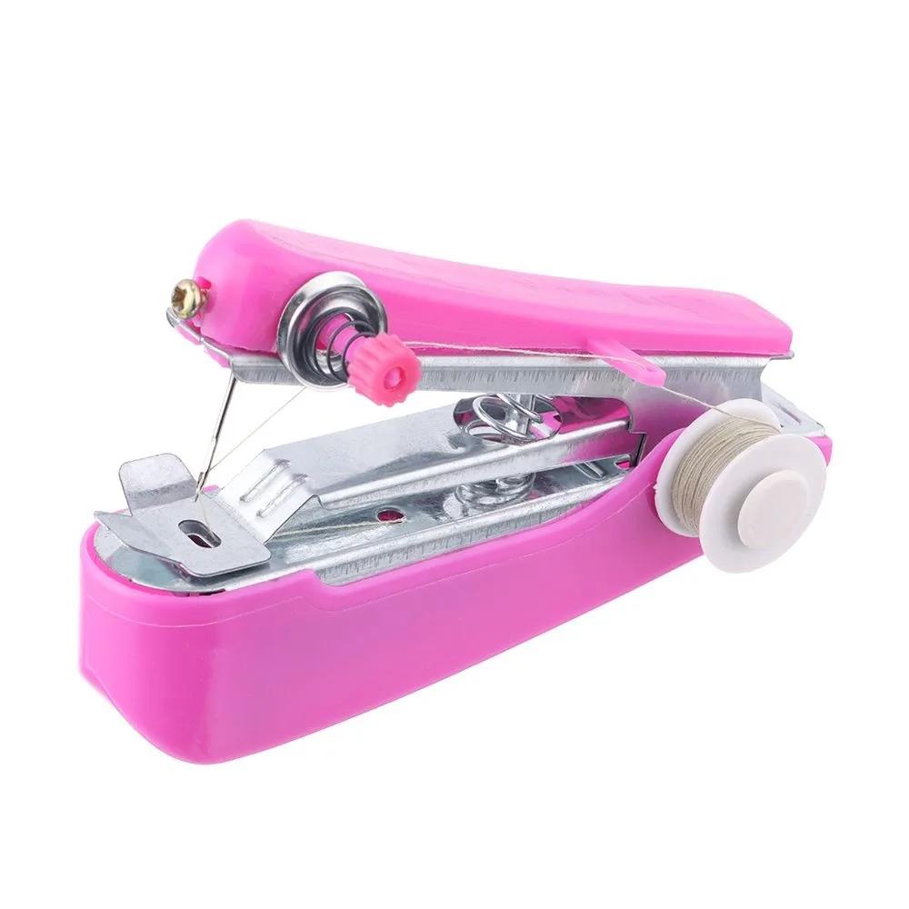 Portable Manual Sewing Machine Simple Operation Stitch Handy Knit Fabric Handmade Needlework Embroidery Mini DIY Apparel