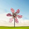 Metal Gardening Plug Luminous Effect Wind Rotator Windmill Spinner Sculpture  Backyard Patio